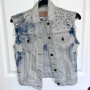 Levi's vintage Denim vest crystals studded